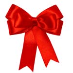 Red bow symbolizing a gift certificate for Massage therapy